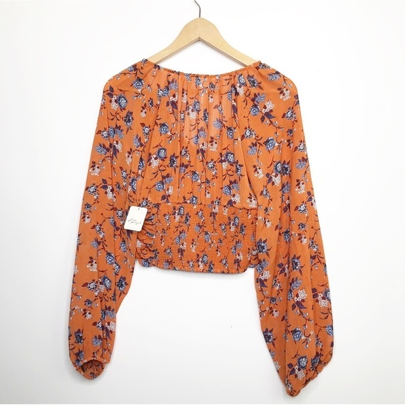 FREE People Blusa final rose floral, V-neck flowers - Picture 12 of 15